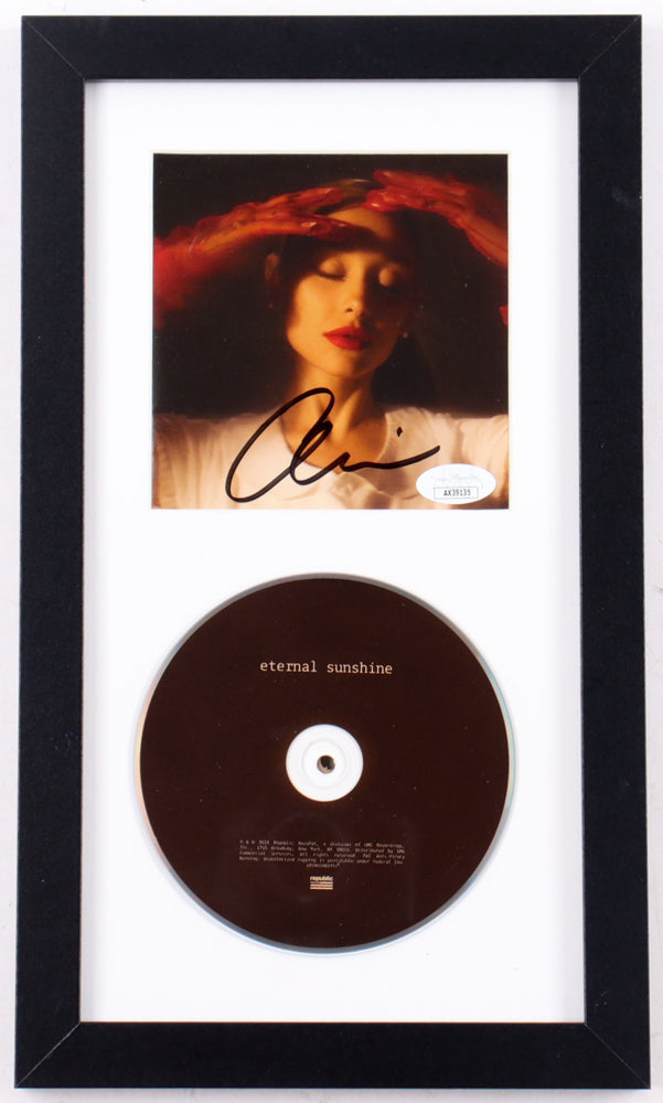 🌟 Ariana Grande Signed Custom Framed “Eternal Sunshine” CD Album Insert Display – Authentic Autograph + COA – Rare Pop Music Collectible