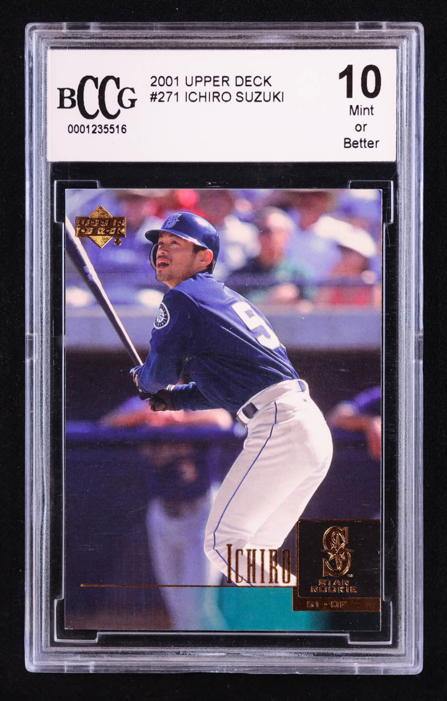 Ichiro Suzuki 2001 Upper Deck #271 Star Rookie RC – BCCG 10