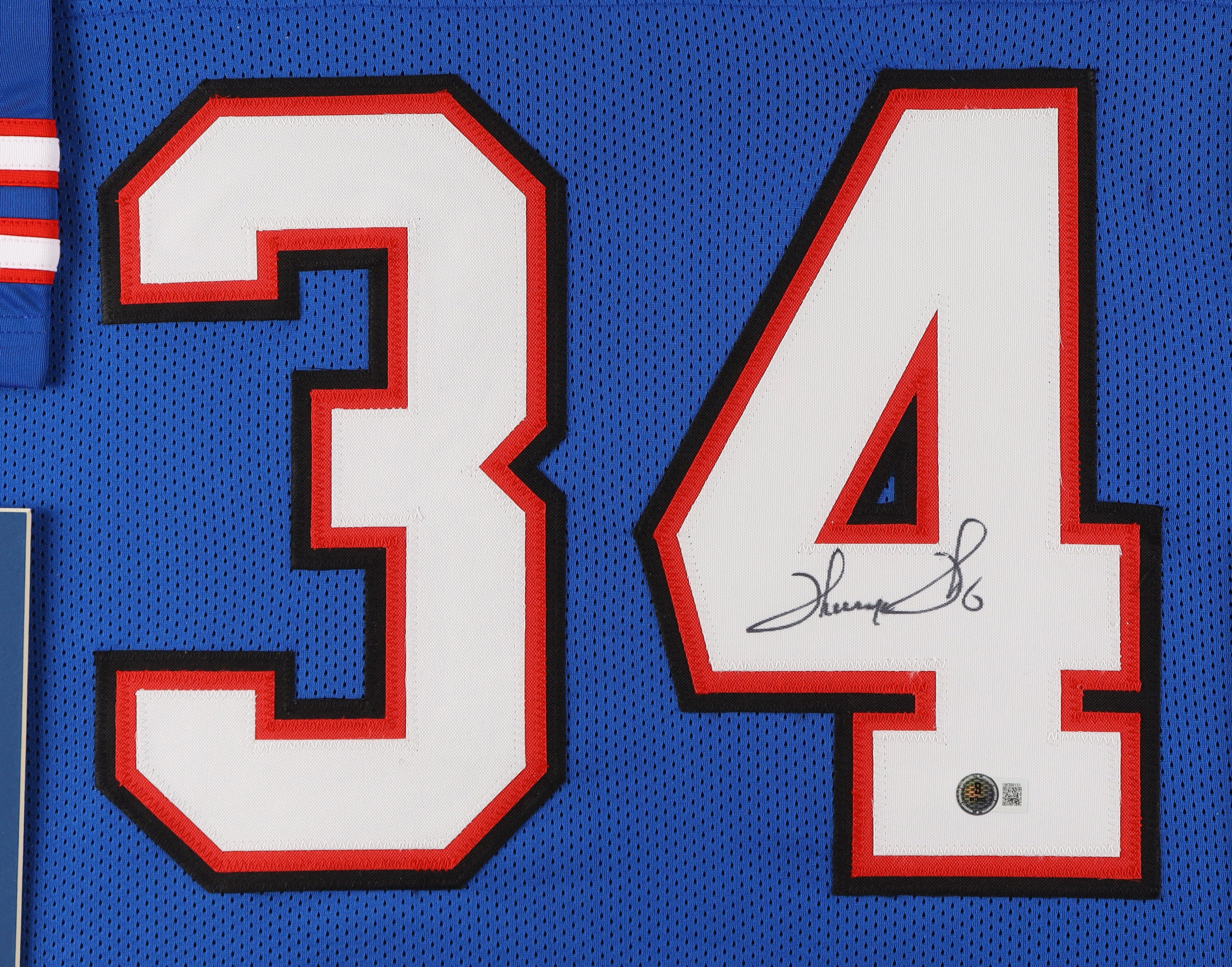 Thurman Thomas Signed Custom Framed Jersey Display (Beckett)