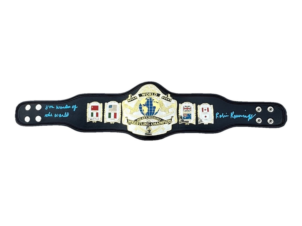 Robin Roussimoff Signed Andre The Giant 1987 WWF Championship Mid-Size Belt
