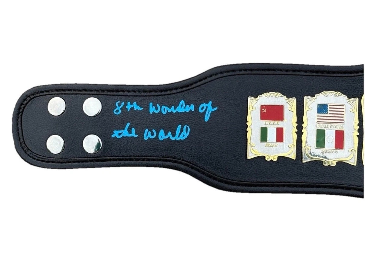 Robin Roussimoff Signed Andre The Giant 1987 WWF Championship Mid-Size Belt