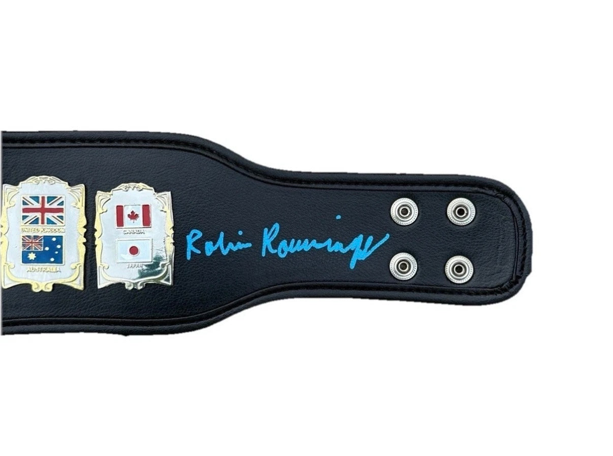 Robin Roussimoff Signed Andre The Giant 1987 WWF Championship Mid-Size Belt