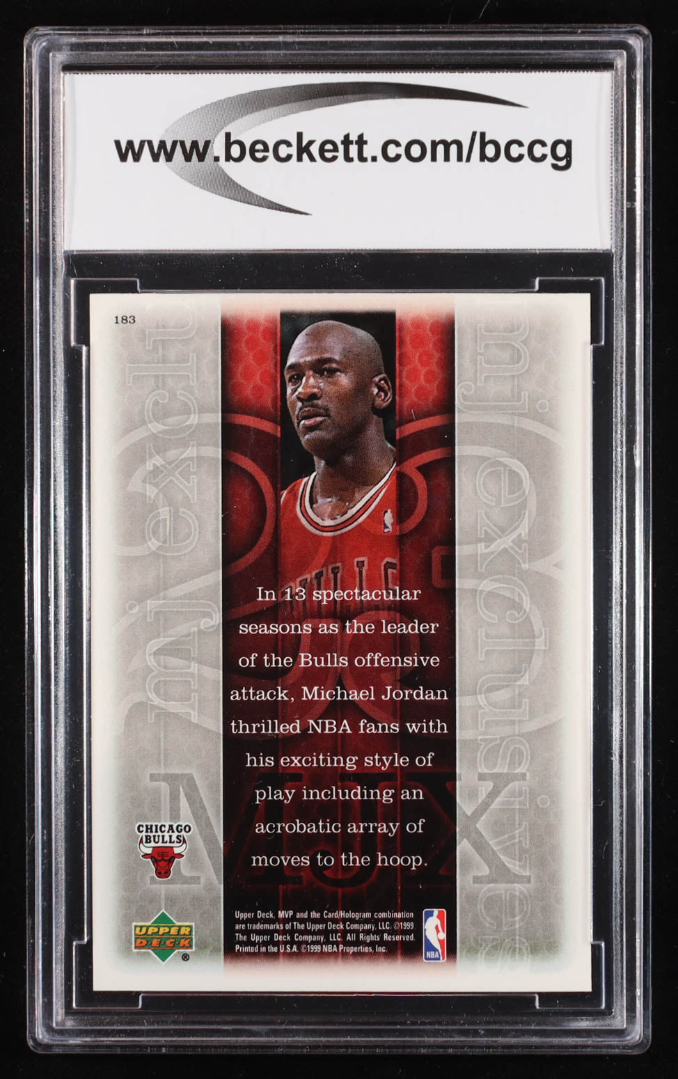 Michael Jordan 1999-00 Upper Deck MVP #183 – BCCG 10