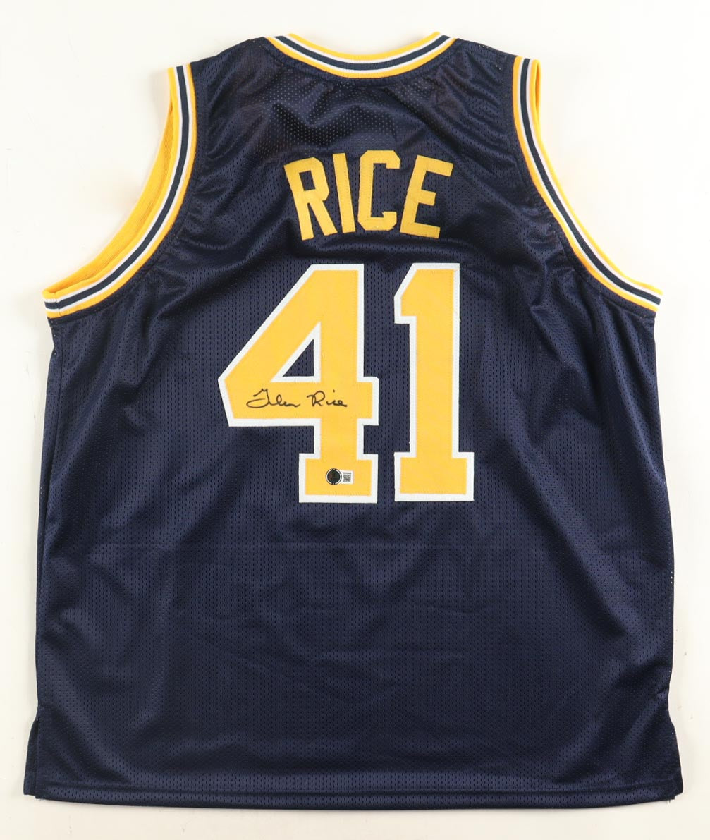 Glen Rice Signed Michigan Wolverines Jersey – Autographed Beckett
