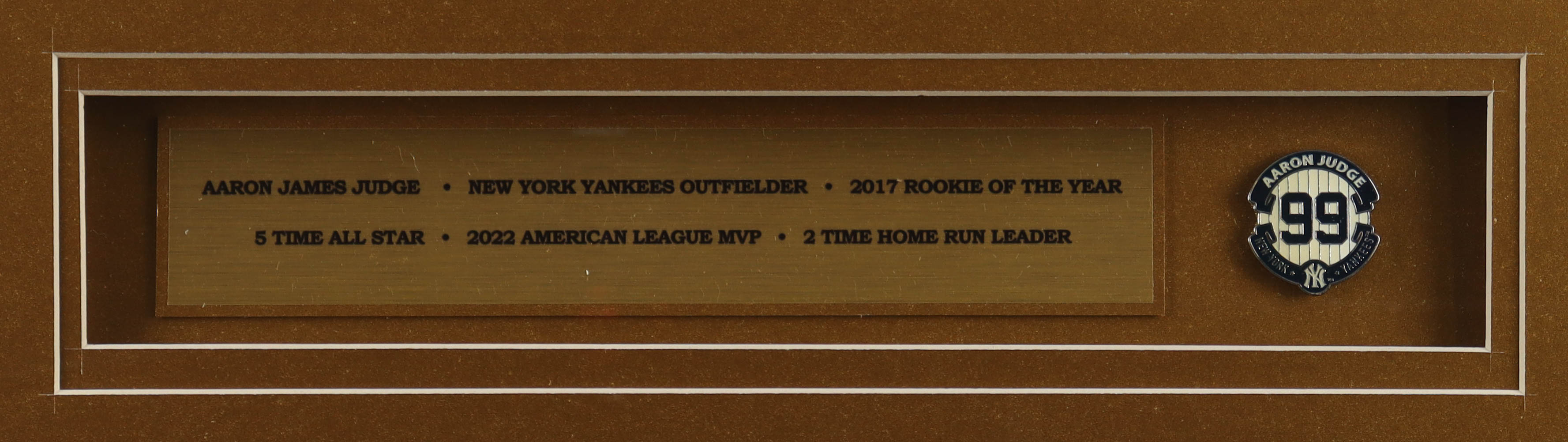 Aaron Judge Custom Framed Jersey Display with Uniform Pin & Name Plaque