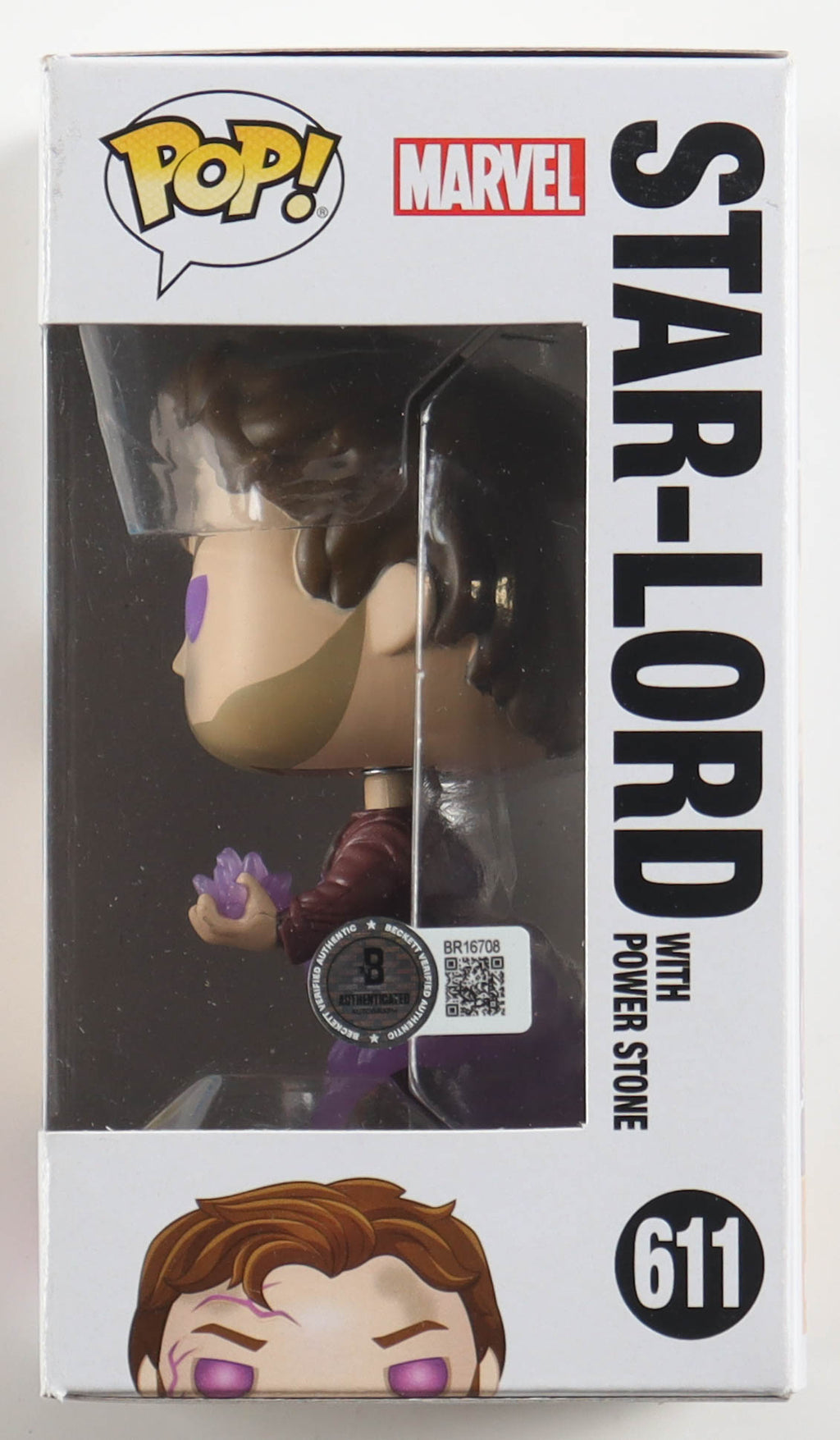 🌌 Chris Pratt Signed “Guardians of the Galaxy” #611 Star-Lord with Power Stone Funko Pop! – Authentic Autograph + COA – Marvel Collectible