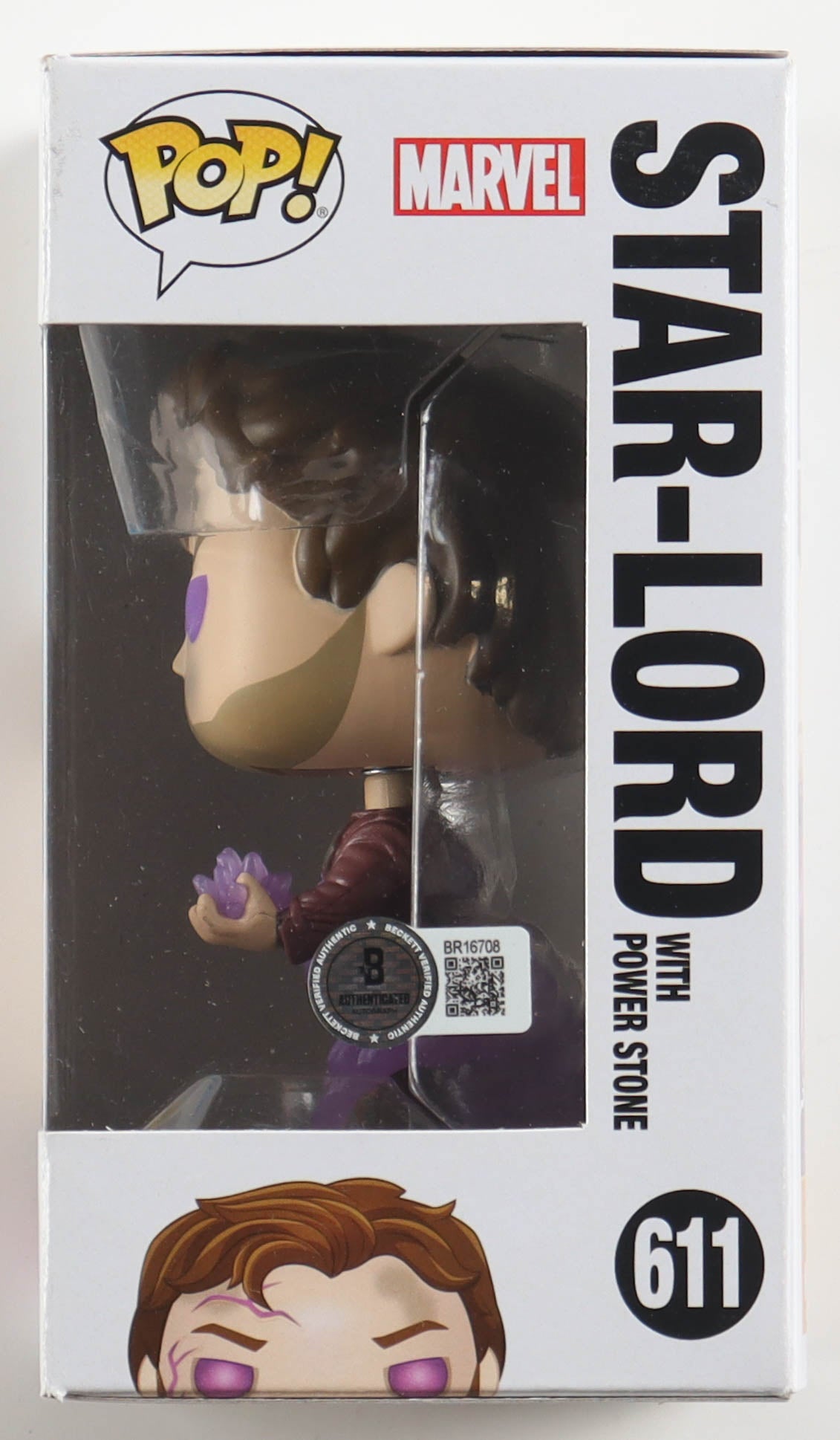 🌌 Chris Pratt Signed “Guardians of the Galaxy” #611 Star-Lord with Power Stone Funko Pop! – Authentic Autograph + COA – Marvel Collectible