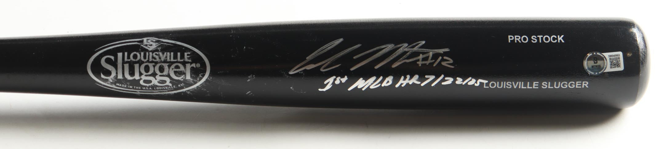Colson Montgomery Signed Louisville Slugger Baseball Bat Inscribed "1st MLB HR 7/22/25" (Beckett)