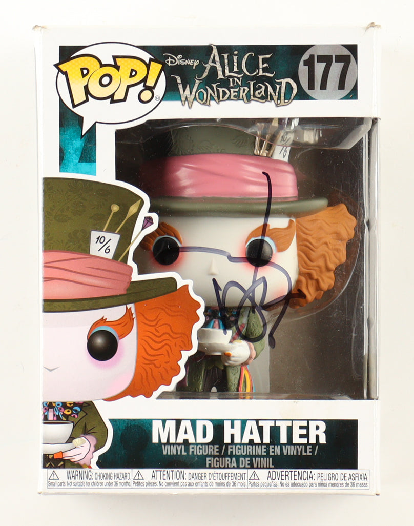 🎩 Johnny Depp Signed “Alice in Wonderland” #177 Funko Pop! – Authentic Autograph + COA – Disney Collectible