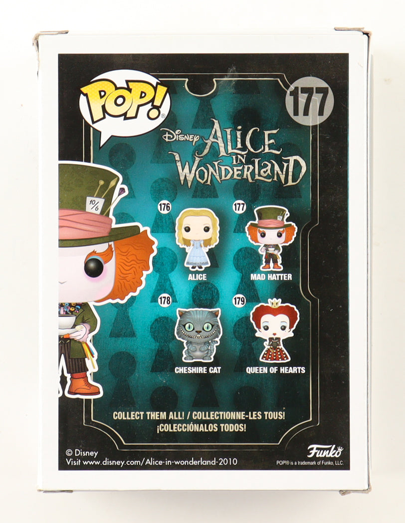 🎩 Johnny Depp Signed “Alice in Wonderland” #177 Funko Pop! – Authentic Autograph + COA – Disney Collectible
