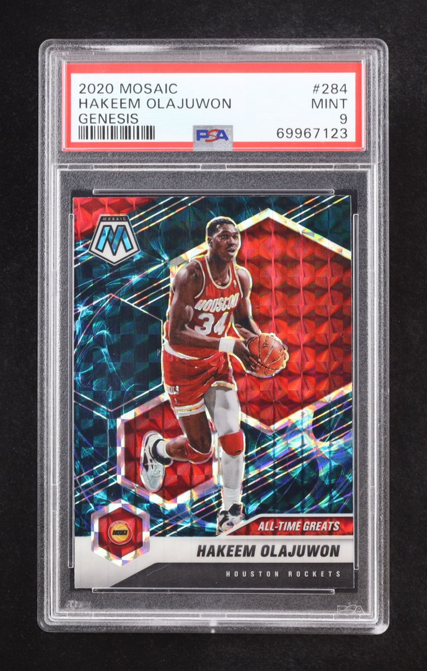 Hakeem Olajuwon 2020-21 Panini Mosaic Mosaic Genesis #284  (PSA 9)