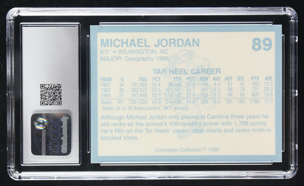 Michael Jordan 1990-91 North Carolina Collegiate Collection #89  (CGC 10)