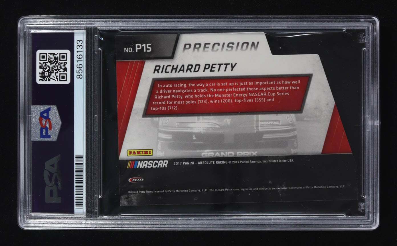 Richard Petty Signed 2017 Panini Absolute Precision Racing #P15 (PSA)