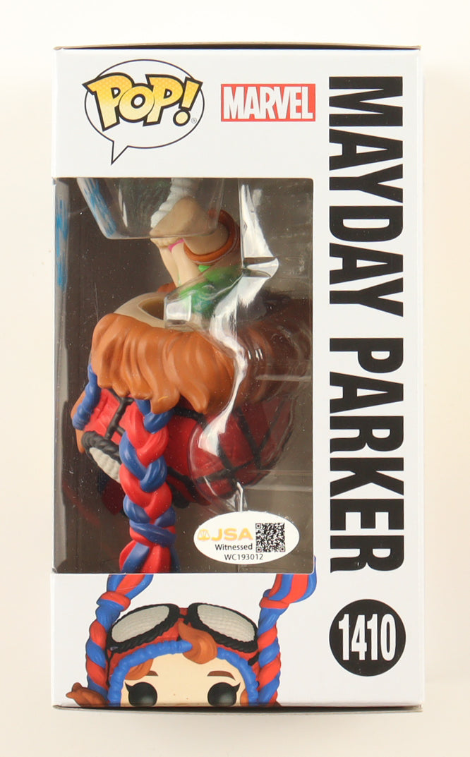 Michelle Ruff Signed "Spider-Man: Across the Spider-Verse" #1410 Mayday Parker Bobble-Head Funko Pop! Vinyl Figure Inscribed "Mayday Parker" (JSA)