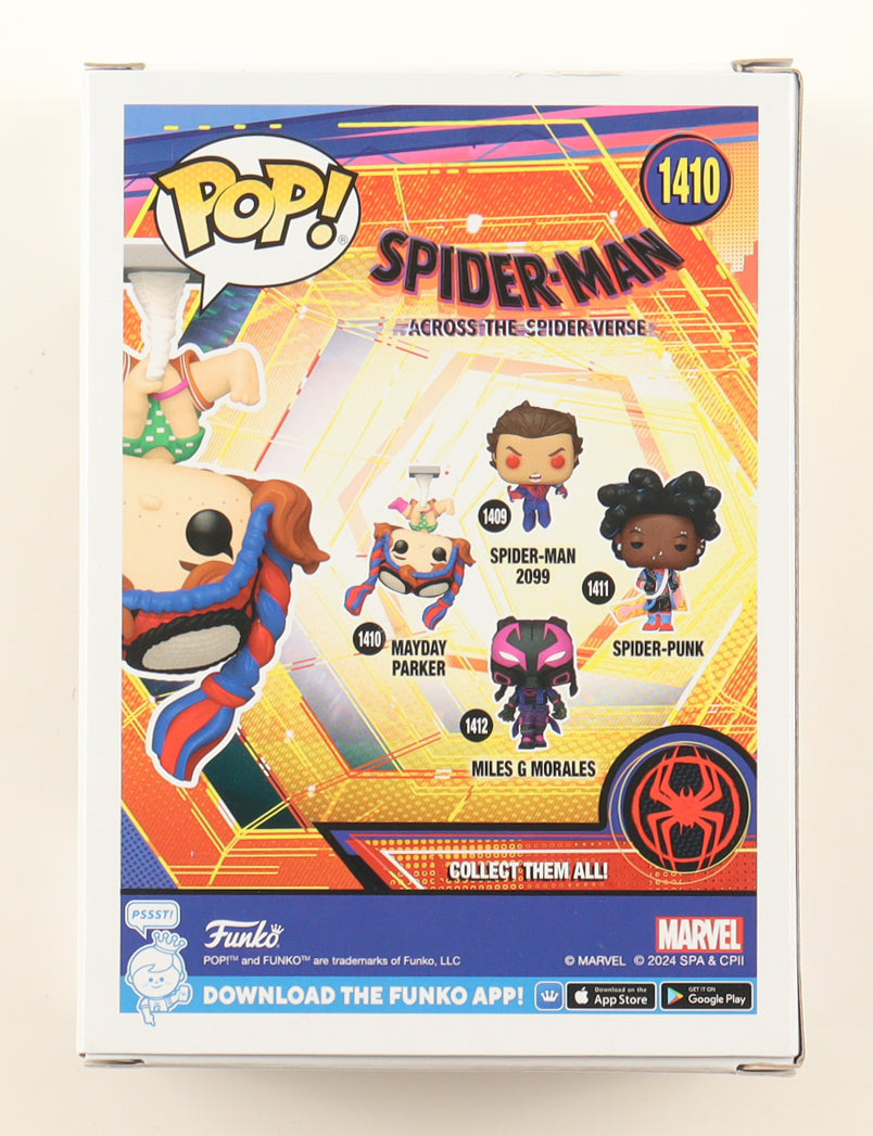 Michelle Ruff Signed "Spider-Man: Across the Spider-Verse" #1410 Mayday Parker Bobble-Head Funko Pop! Vinyl Figure Inscribed "Mayday Parker" (JSA)