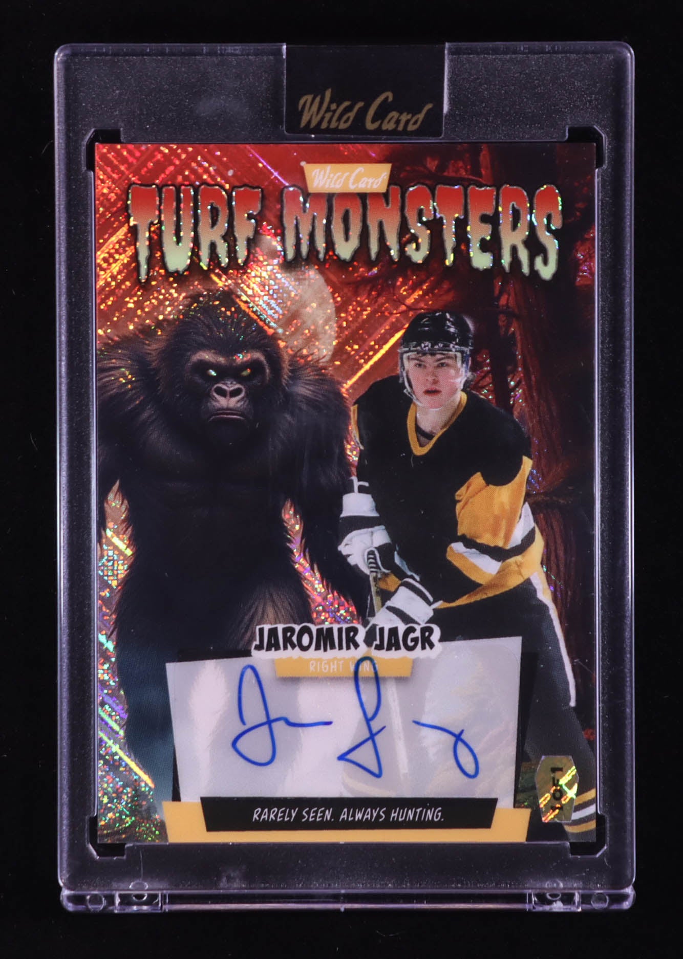 Jaromír Jágr 2025 Wild Card Turf Monsters Autographs – Red Cross Hatch #ATMBFJJ