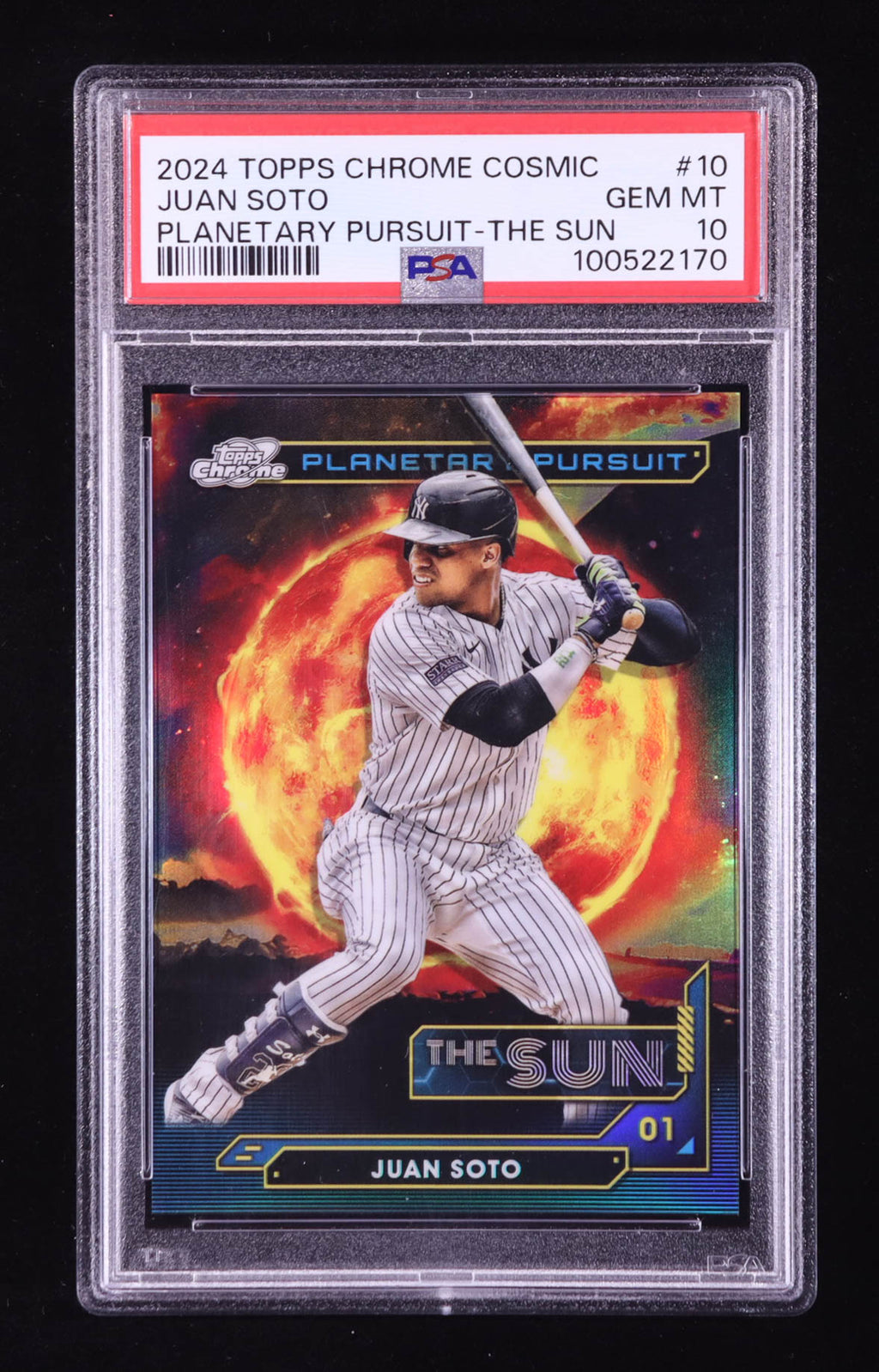 Juan Soto 2024 Topps Cosmic Chrome Planetary Pursuit Sun #PPS10 (PSA 10)