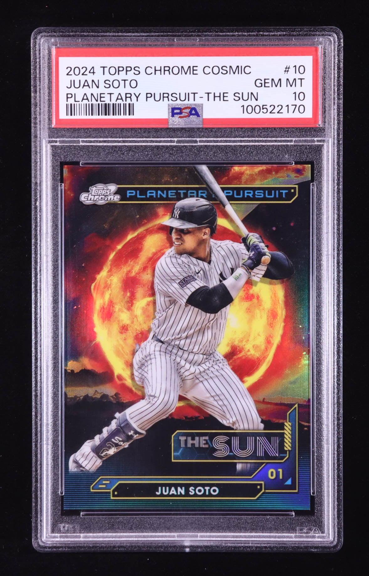 Juan Soto 2024 Topps Cosmic Chrome Planetary Pursuit Sun #PPS10 (PSA 10)