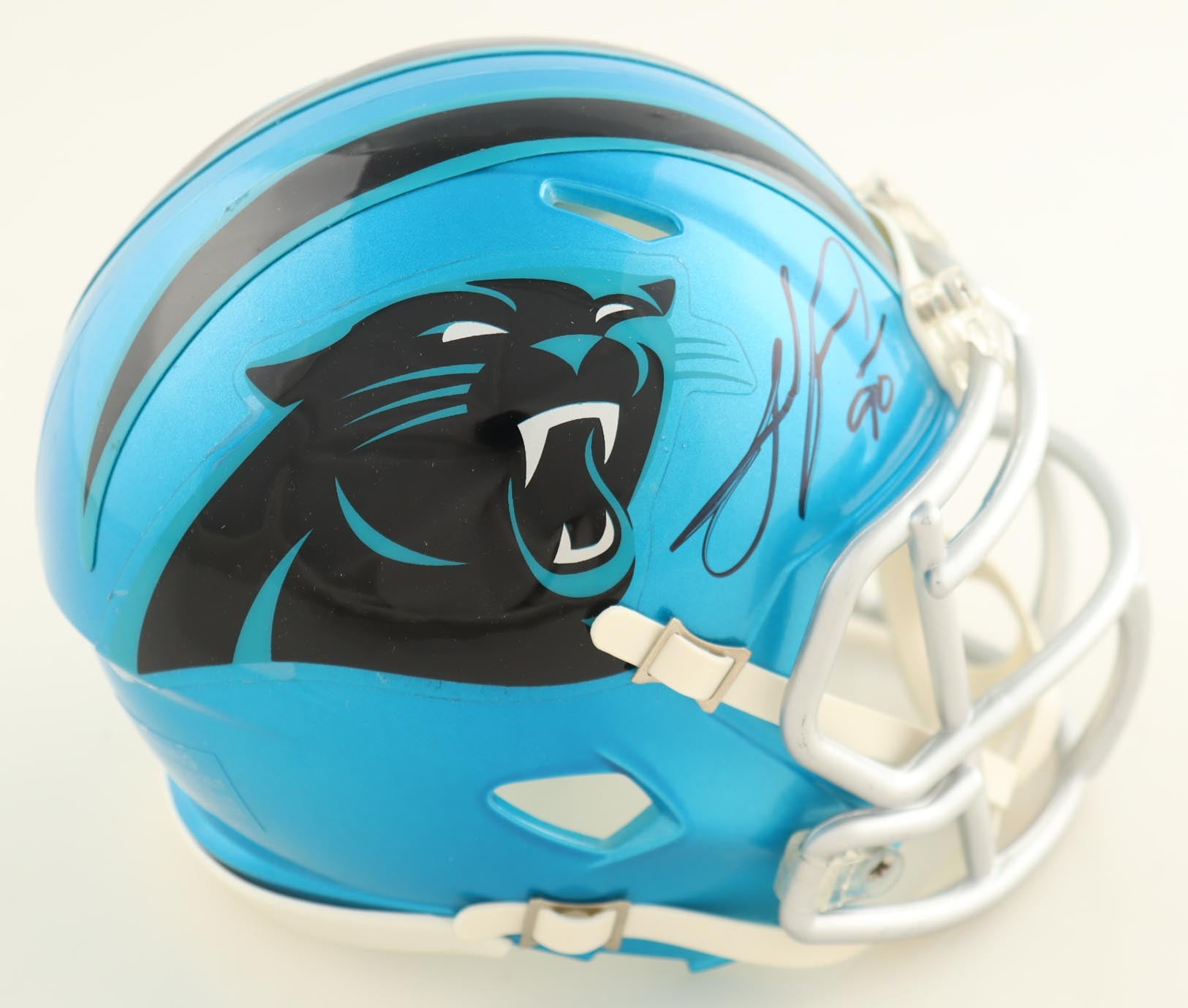 Julius Peppers Signed Panthers Flash Alternate Speed Mini Helmet (Schwartz)