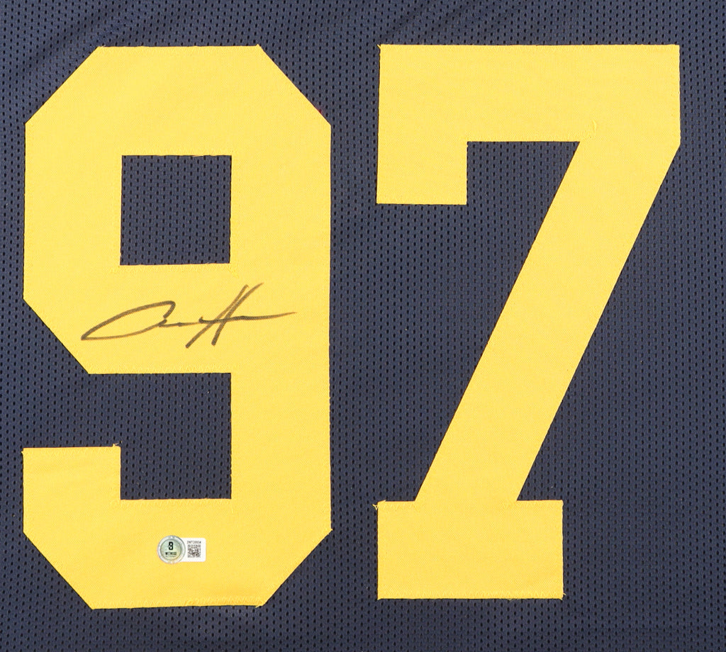 💛💙 Aidan Hutchinson Signed Michigan Jersey – Authentic Autograph + COA – Wolverines Collectible