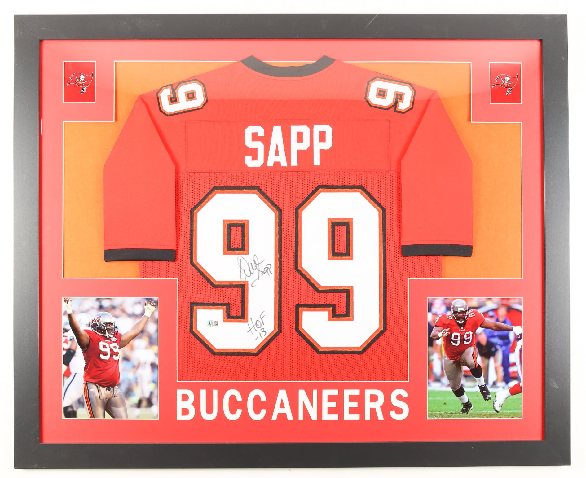 ⭐ Warren Sapp Framed Signed Jersey — Hall of Fame Defensive Dominance