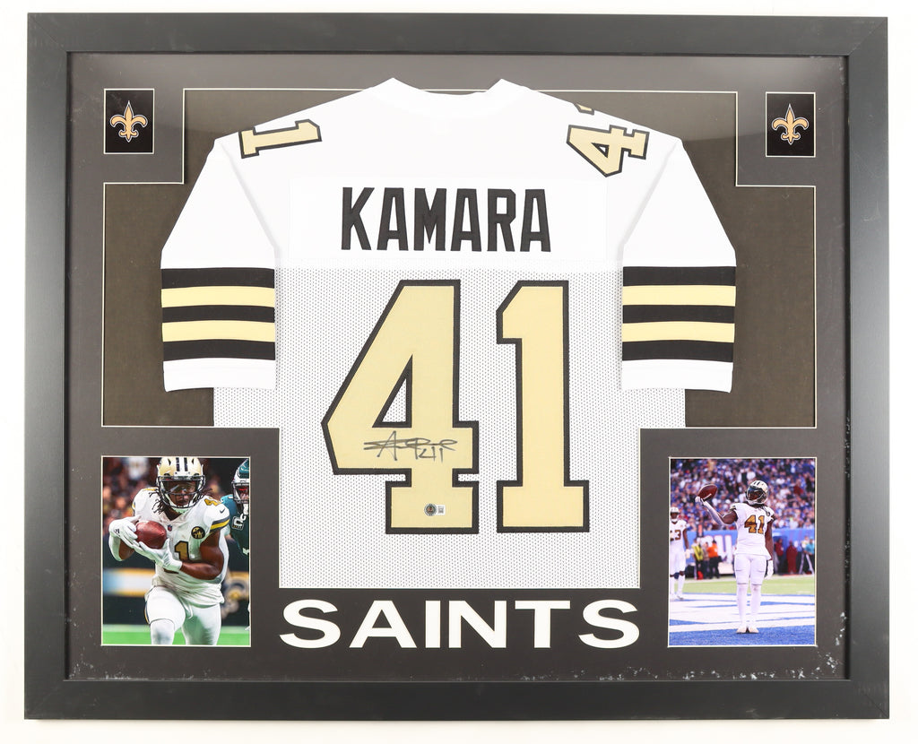 ⭐ Alvin Kamara Signed Custom Framed Jersey Display — Elite NFL Showcase Piece