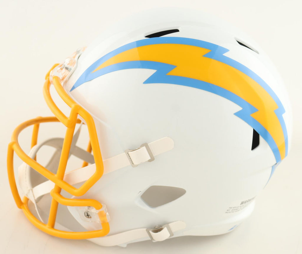 Justin Herbert Signed Chargers Full-Size Speed Helmet Inscribed "2020 NFL ROY" (Beckett)