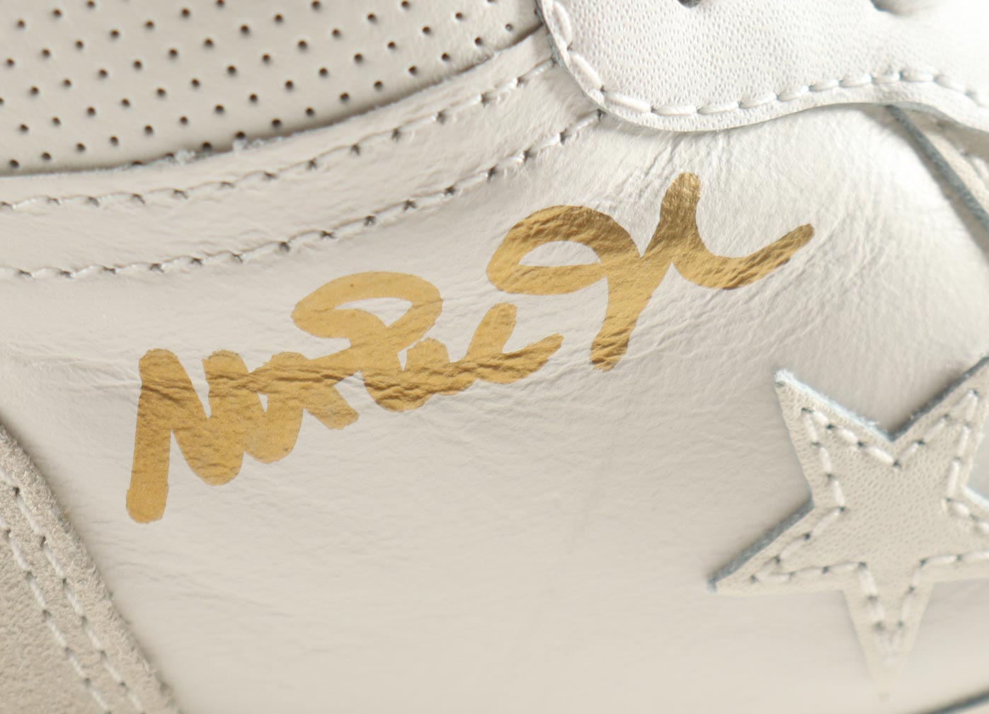 Magic Johnson & Larry Bird Signed Pair of (2) Converse All Star White Leather Basketball Shoes with Display Case (Beckett & PSA)