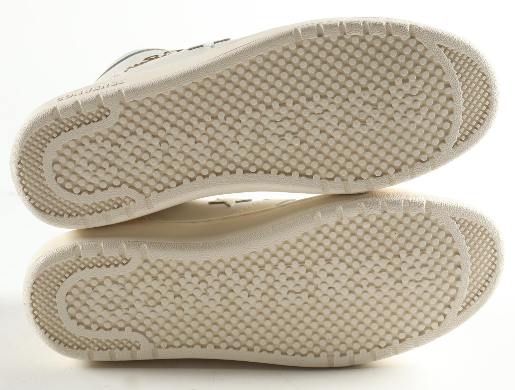 Magic Johnson & Larry Bird Signed Pair of (2) Converse All Star White Leather Basketball Shoes with Display Case (Beckett & PSA)