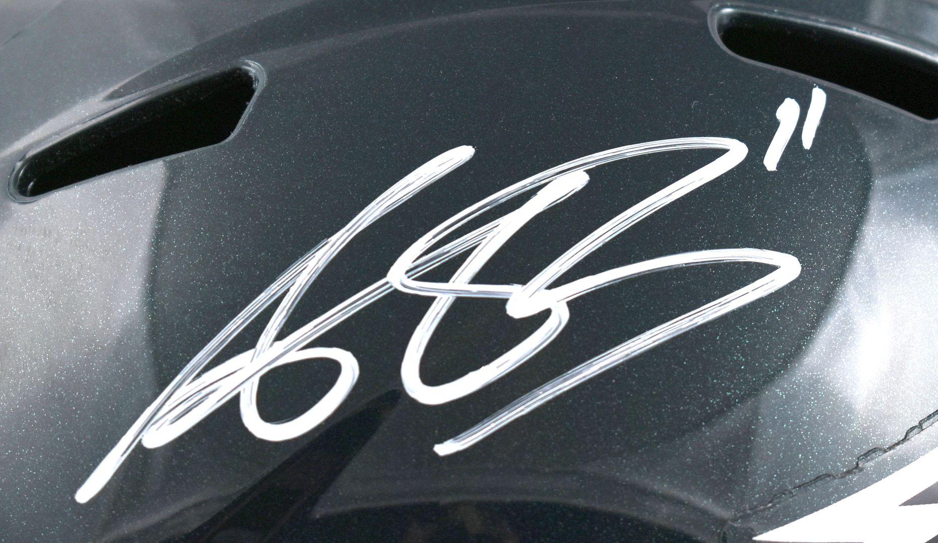 A. J. Brown Signed Eagles Full-Size Speed Helmet (Beckett)