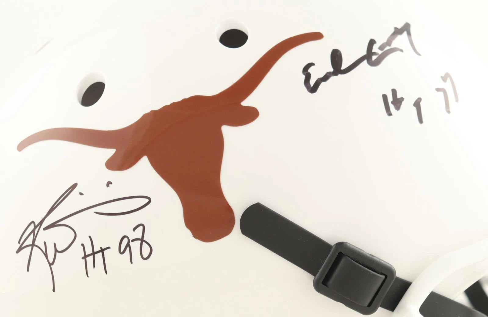 Share Earl Campbell & Ricky Williams Signed Texas Longhorns Full-Size Helmet (Beckett)