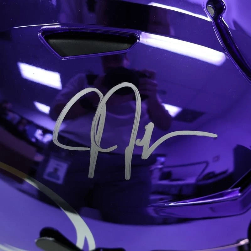 Rare Justin Jefferson Signed Vikings Full-Size Authentic Specialty Speedflex Beckett