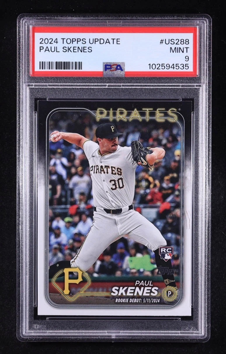 Share 2024 Topps Update Series - Rookie Debut Paul Skenes #US288 (RC) (PSA 9)