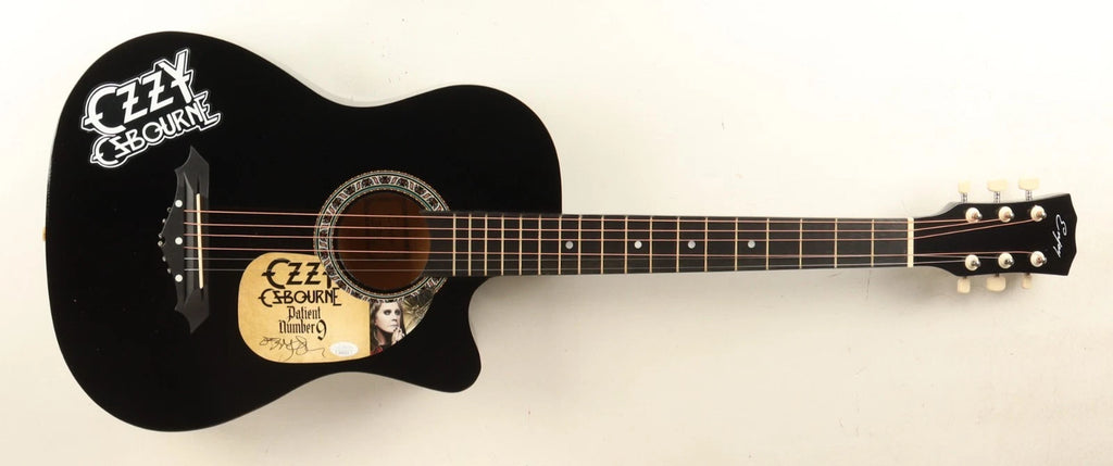 Ozzy Osbourne Autographed Acoustic Guitar JSA COA Patient Number 9 Signed
