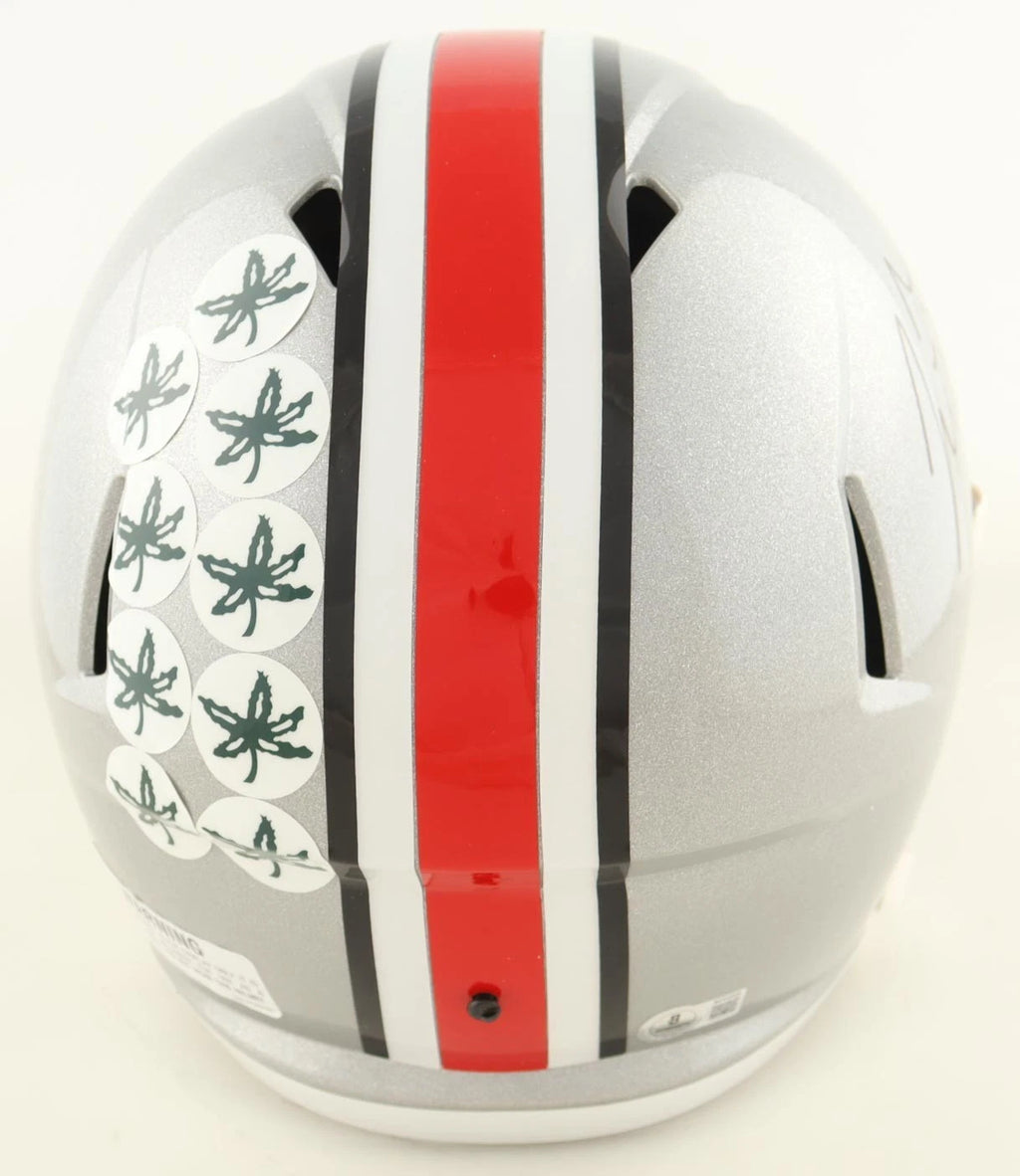 JUUSTIN FIELDS SIGNED OHIO STATE BUCKEYES ECLIPSE FULL SIZE SPEED HELMET BECKETT