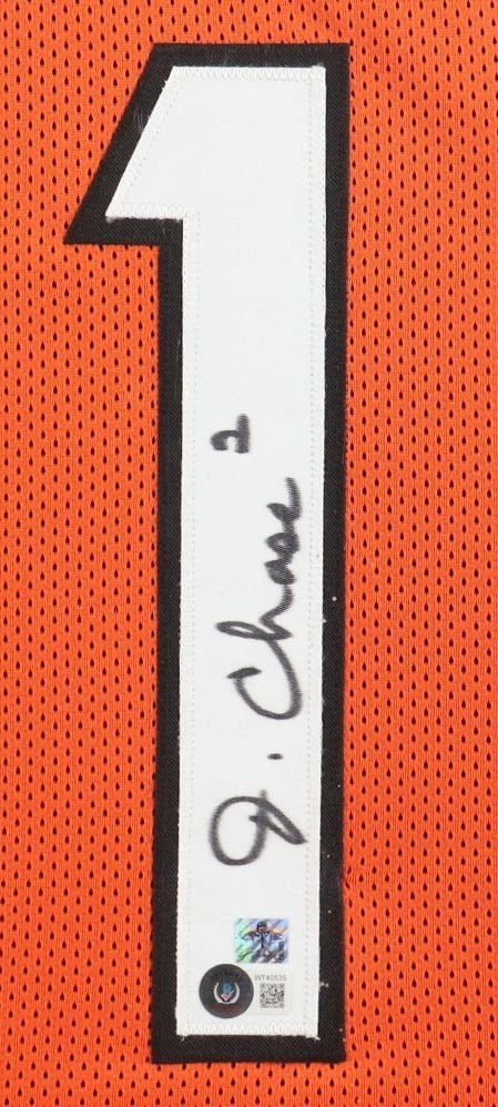 Ja'Marr Chase Signed Custom Framed Jersey Display (Beckett & Chase)