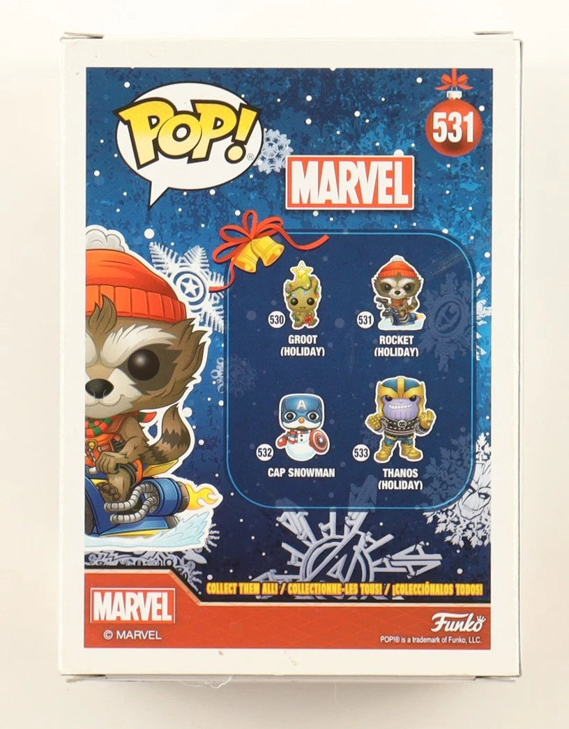 Bradley Cooper Signed Autographed Marvel Rocket Holiday Funko #531 JSA AR41379