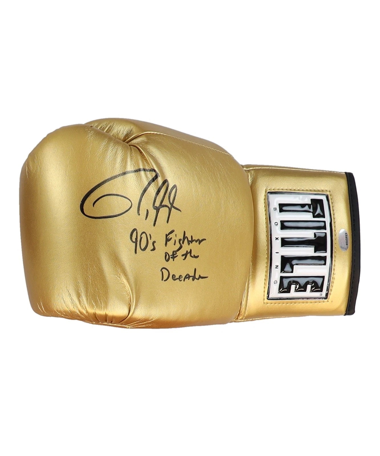 Roy Jones Fr. Signed Title Boxing Glove "90's Fighter of the Decade"(Schwartz)