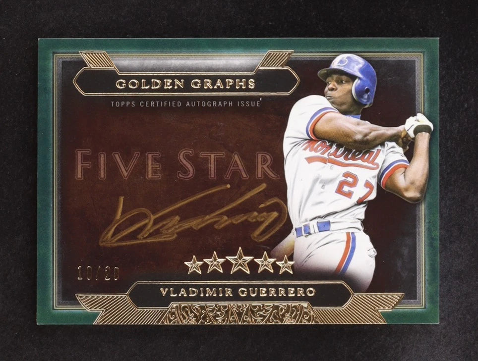 Share Vladimir Guerrero 2020 Topps Five Star Golden Graphs Green #GGVG #18/20