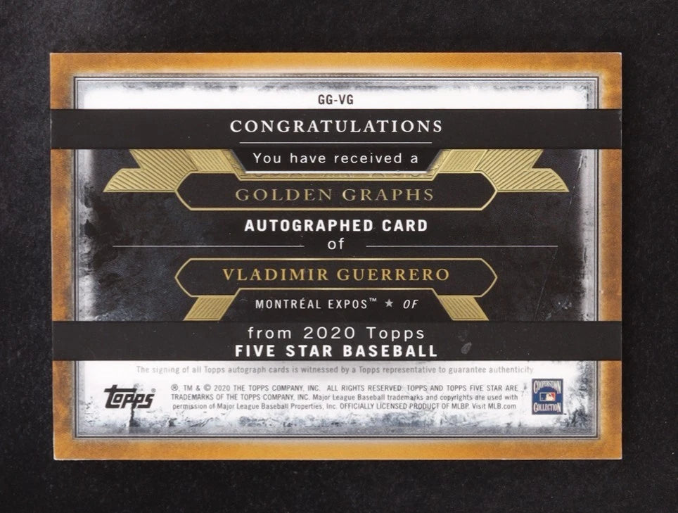Share Vladimir Guerrero 2020 Topps Five Star Golden Graphs Green #GGVG #18/20