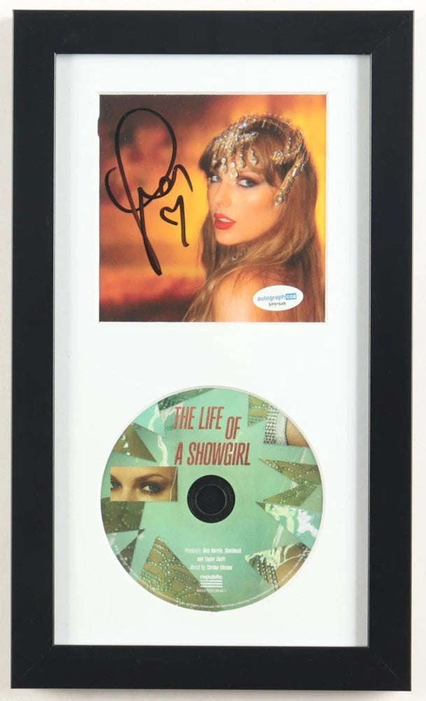 Taylor Swift Signed "The Life of a Showgirl" Framed CD Insert Display (ACOA)