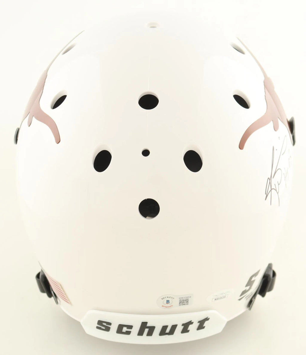 Share Earl Campbell & Ricky Williams Signed Texas Longhorns Full-Size Helmet (Beckett)