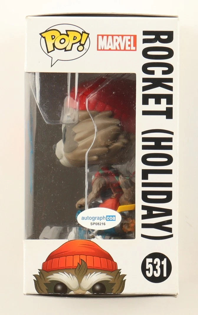 Bradley Cooper Signed Autographed Marvel Rocket Holiday Funko #531 JSA AR41379