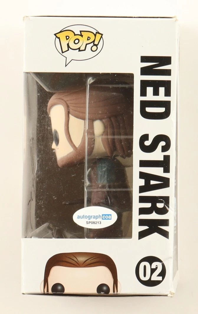 Share Sean Bean Signed "Game of Thrones" #02 Funko Ned Stark Funko Pop! Figure (ACOA)